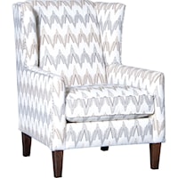 Transitional Wing Back Chair