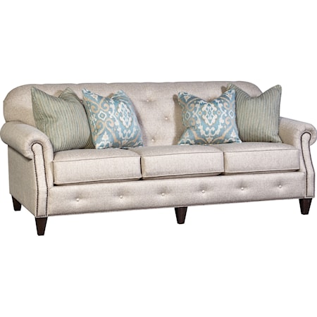 Transitional Tufted Sofa with Nailhead Detail