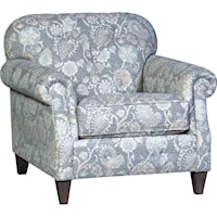 Transitional Tufted Chair with Nailhead Detail