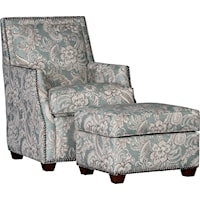 Chair & Ottoman Set w/ Nailhead Trim