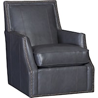 Swivel Glider Chair with Flared Arms