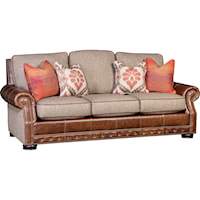 Rolled Arm Sofa w/ Nailhead Trim