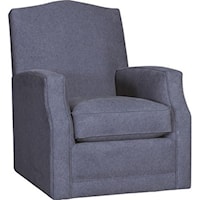 Casual Upholstered Chair with Scooped Track Arms