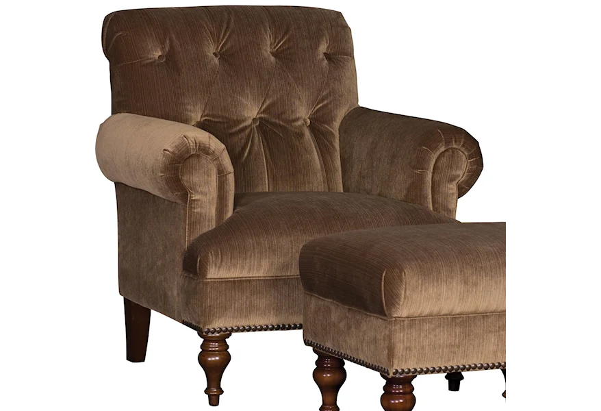 3419 Tufted Back Chair by Mayo at Howell Furniture