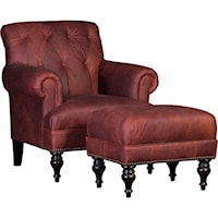 Tufted Chair and Ottoman Set