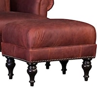Ottoman with Turned Legs