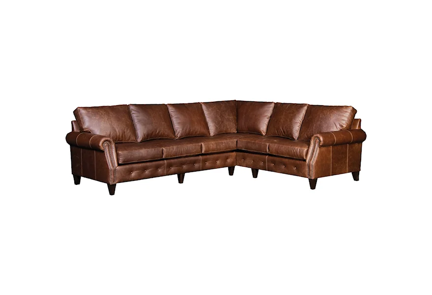 4040 5-Seat Sectional Sofa w/ LAF Sofa by Mayo at Howell Furniture
