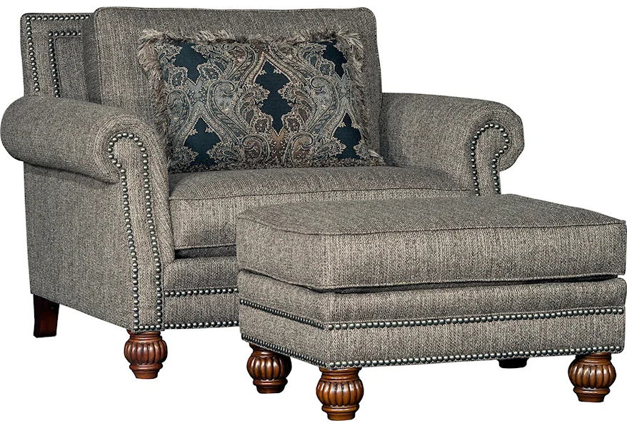 4300 Mayo Traditional Chair and Ottoman Set by Mayo at Pedigo Furniture