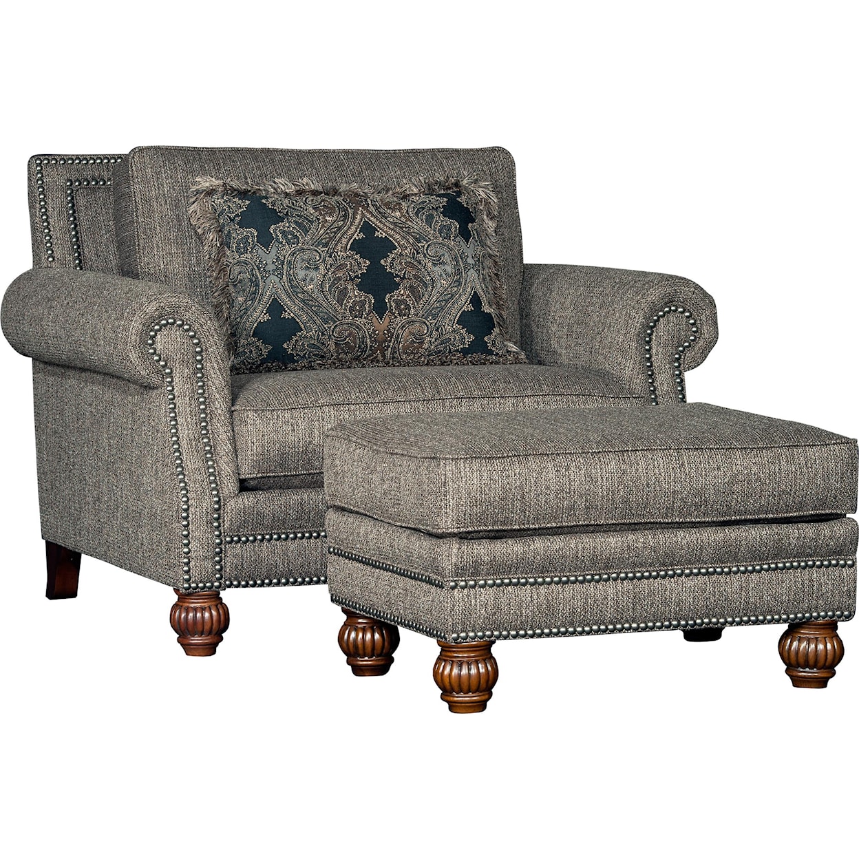 Mayo 4300 Mayo Traditional Chair and Ottoman Set