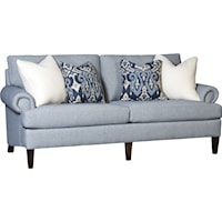 Transitional Sofa with Rolled Arms