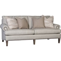 Transitional Sofa with Rolled Arms