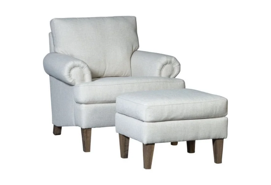 5070 Chair and Ottoman by Mayo at Wilson's Furniture