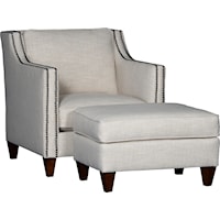 Contemporary Chair & Ottoman Set