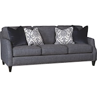 Casual Sofa with Four Throw Pillows