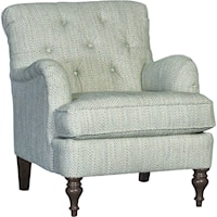 Traditional Upholstered Chair with Button Tufting