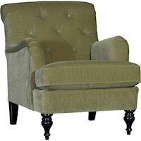 Traditional Upholstered Chair with Button Tufting