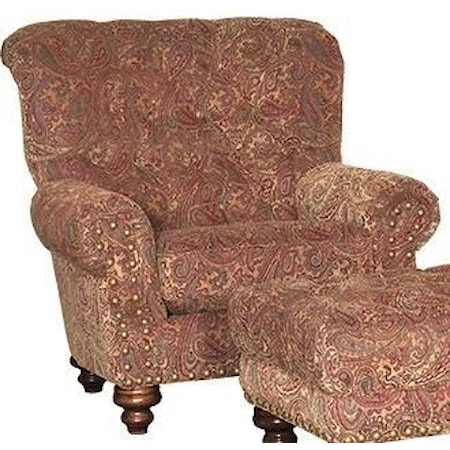 Traditional Upholstered Chair with Tufted Back