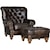 Mayo 9310 Traditional Chair and Ottoman with Tufted Seat and Back