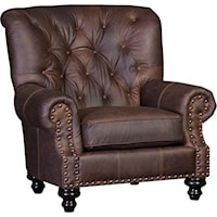 Traditional Upholstered Chair with Tufted Back