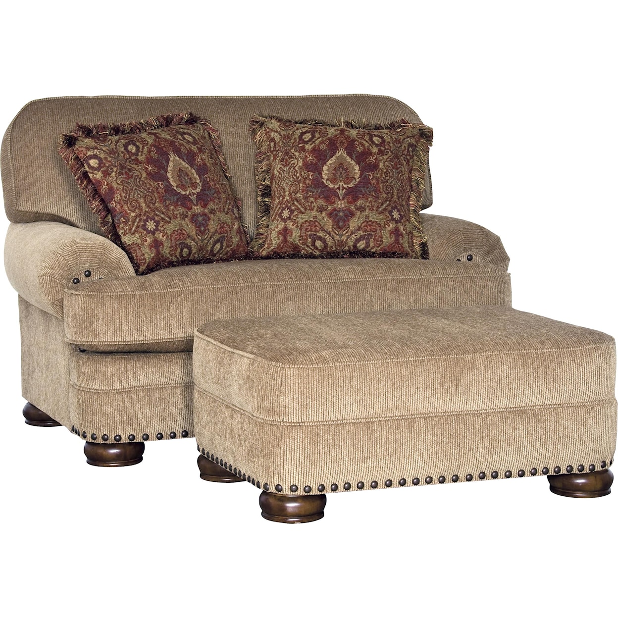 Mayo 3620 Traditional Chair and Ottoman Set