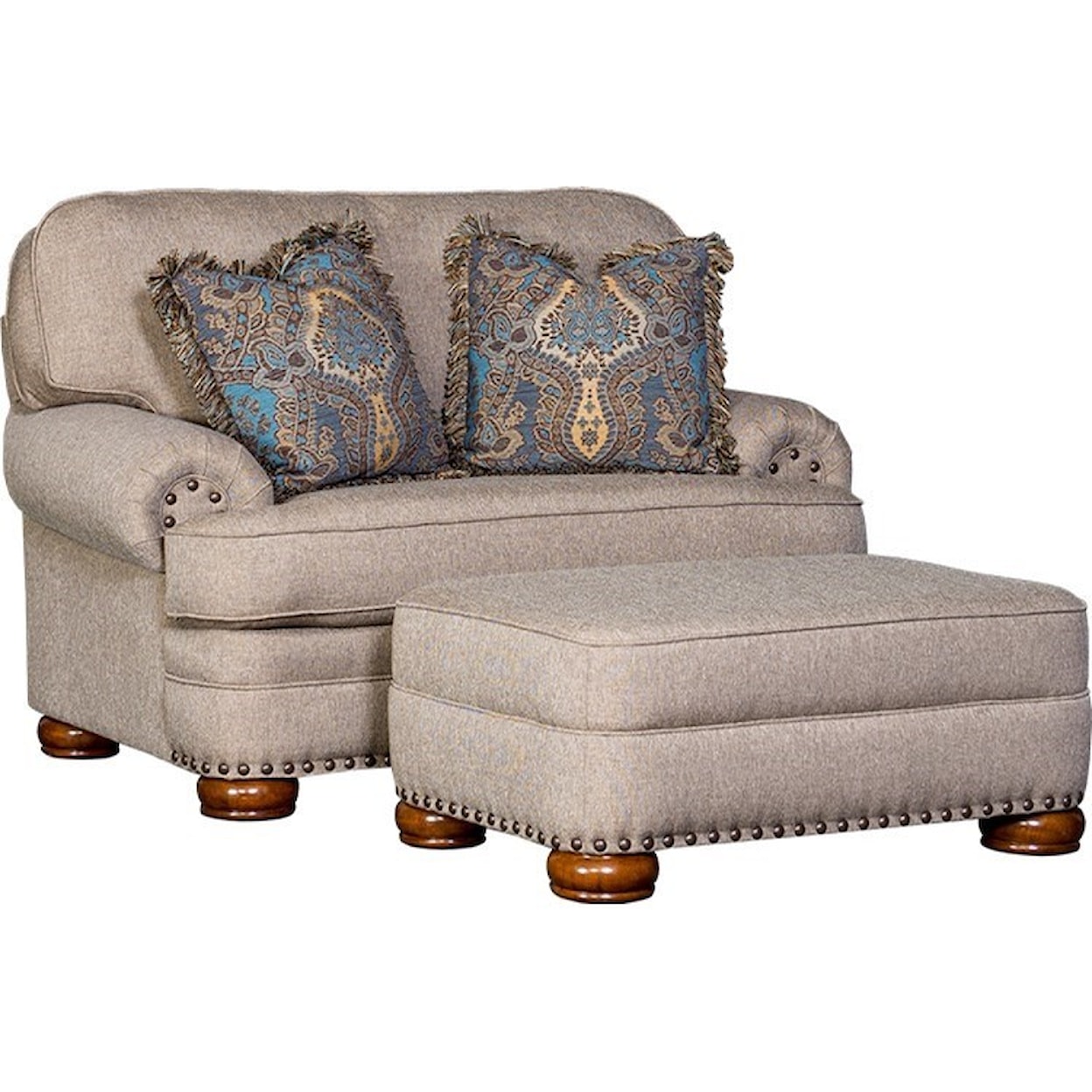 Mayo 3620 Traditional Chair and Ottoman Set