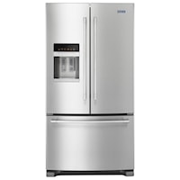 36- Inch Wide French Door Refrigerator with PowerCold® Feature - 25 Cu. Ft.
