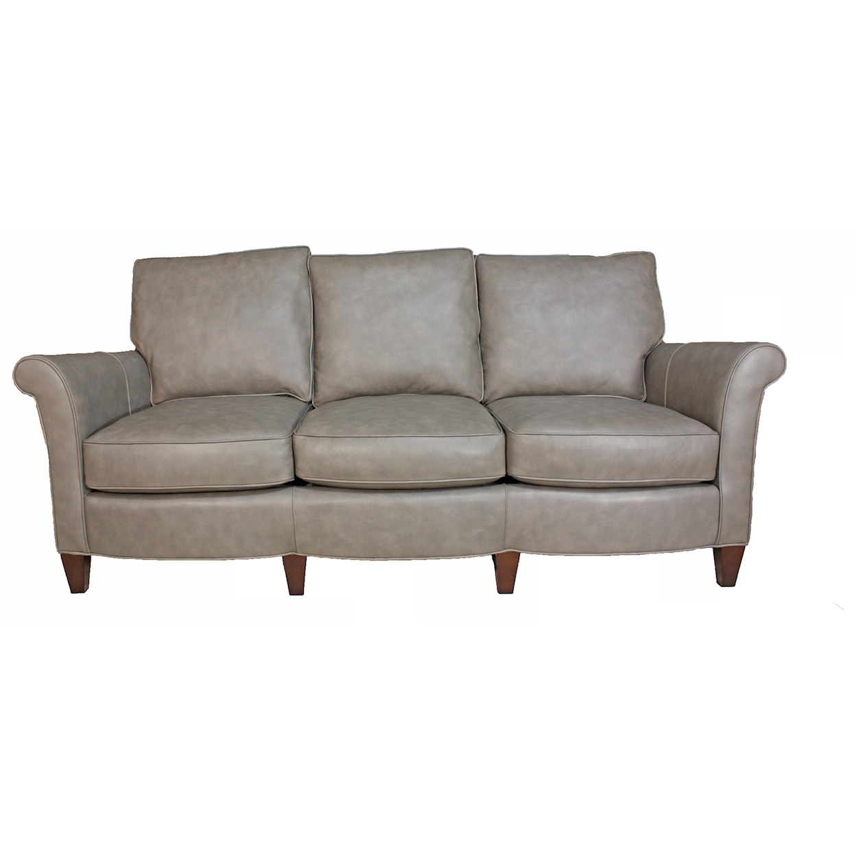 McKinley Leather Dreyfus Traditional 3 Cushion Sofa