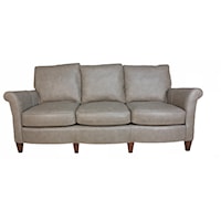 Traditional 3 Cushion Sofa with Tapered Legs-American Headliner Program