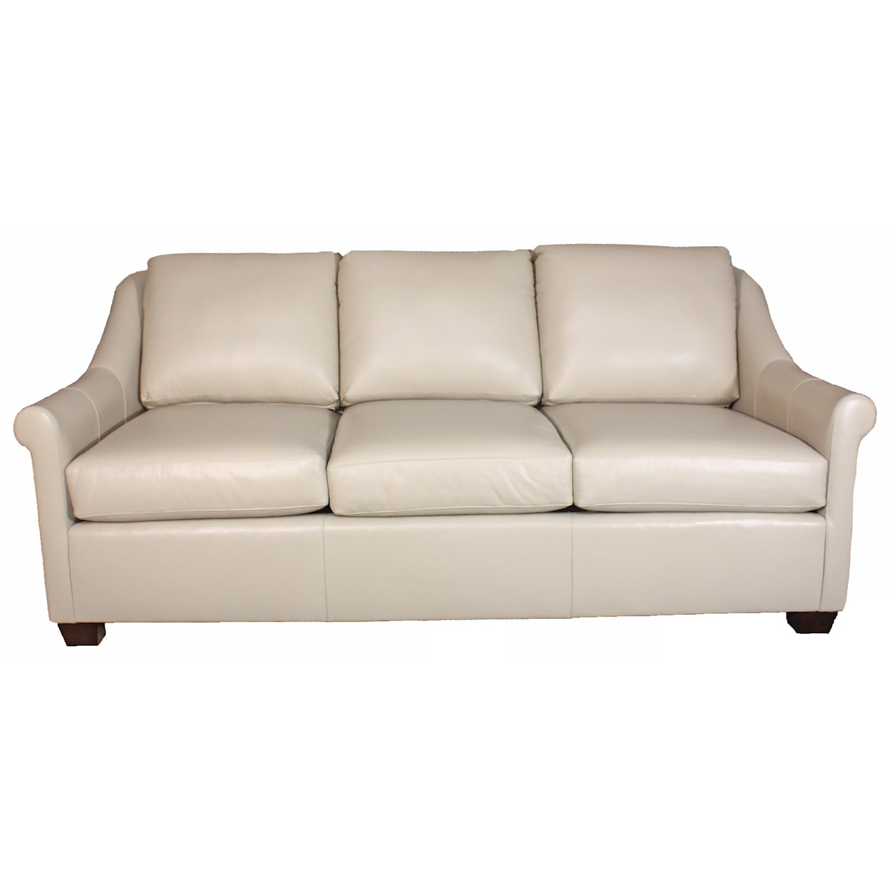 McKinley Leather Tomason Traditional 3 Cushion Sofa