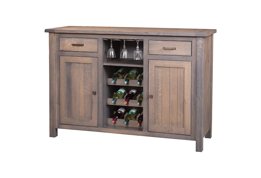Adele Wine Cabinet by Meadow Lane Wood at Saugerties Furniture Mart
