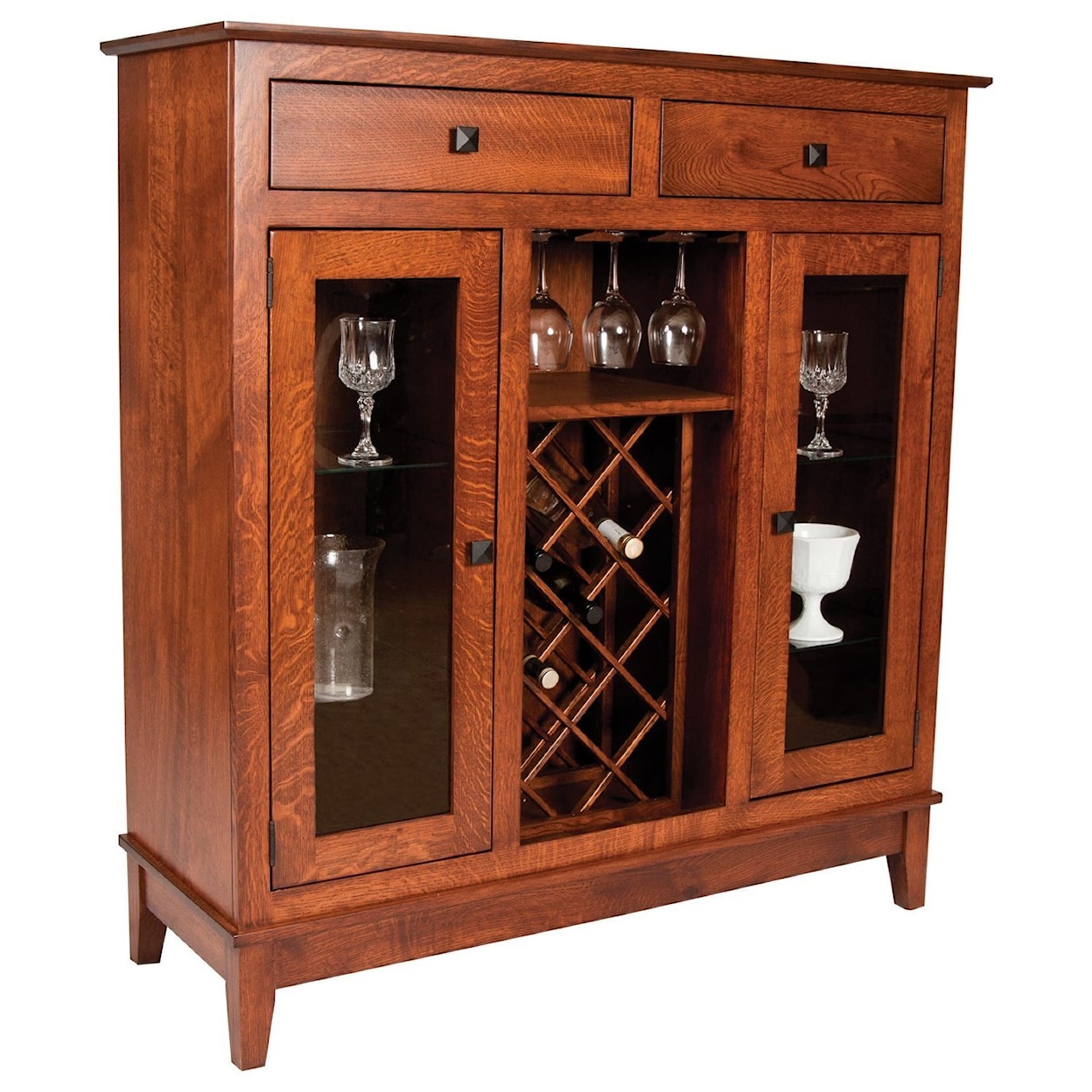 Meadow Lane Wood Canterbury Wine Cabinet