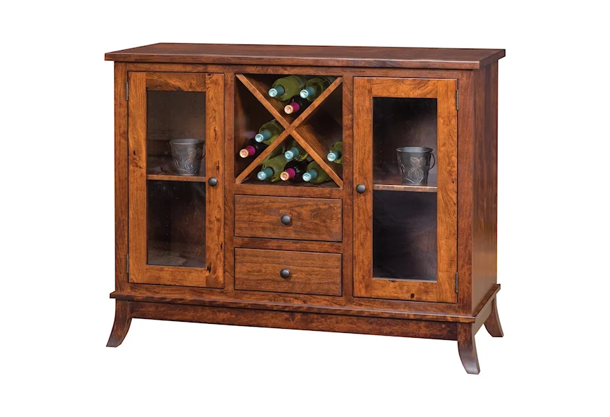 Covington Wine Cabinet by Meadow Lane Wood at Saugerties Furniture Mart