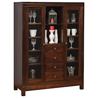 Contemporary China Cabinet with Two Glass Doors