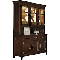 Contemporary Buffet with Hutch with Built-In Lighting