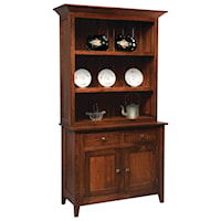Transitional Buffet with Hutch and Open Storage