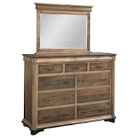 Mule Dresser & Mirror with Jewelry Drawer