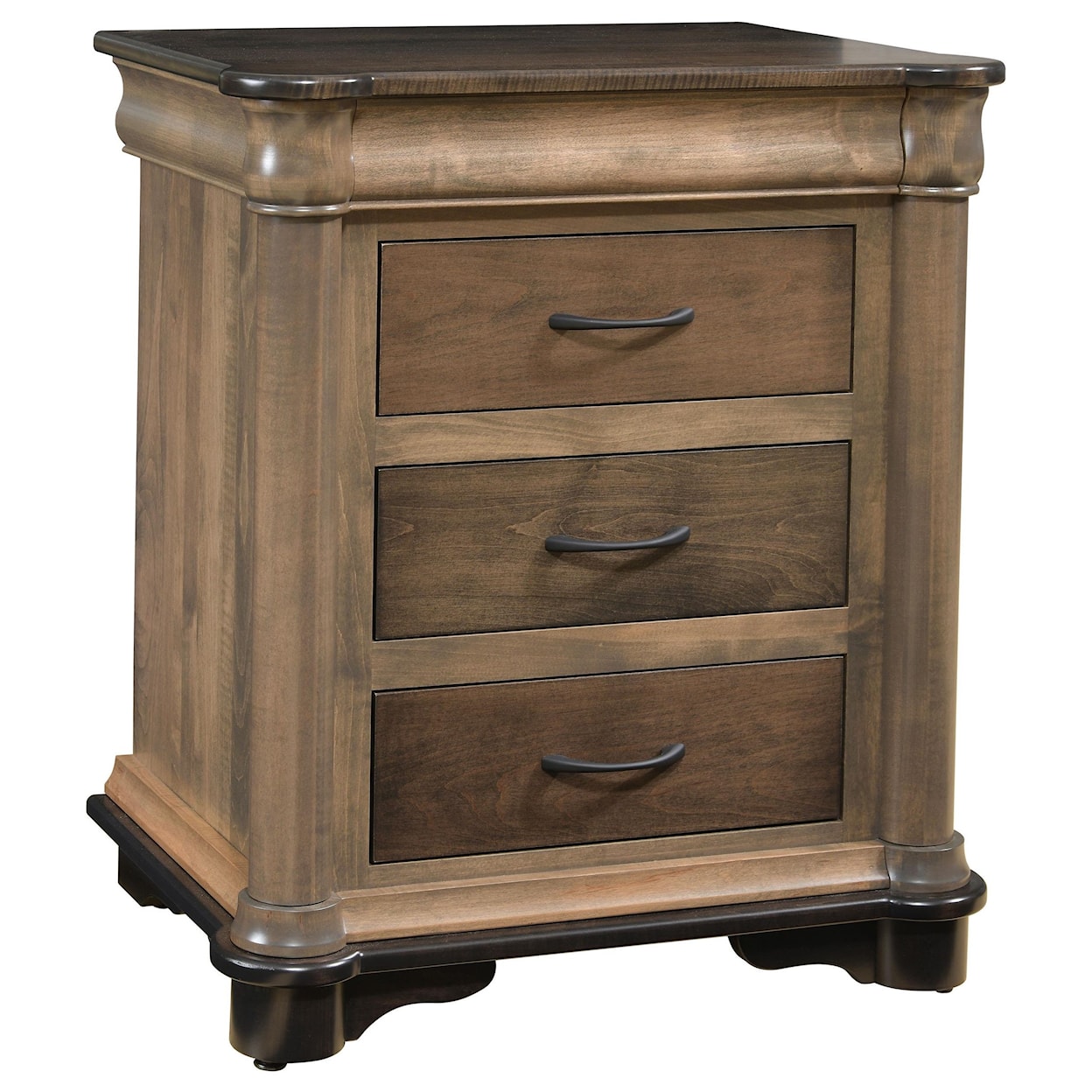 Meadow Wood Highland Ridge 3 Drawer Nightstand