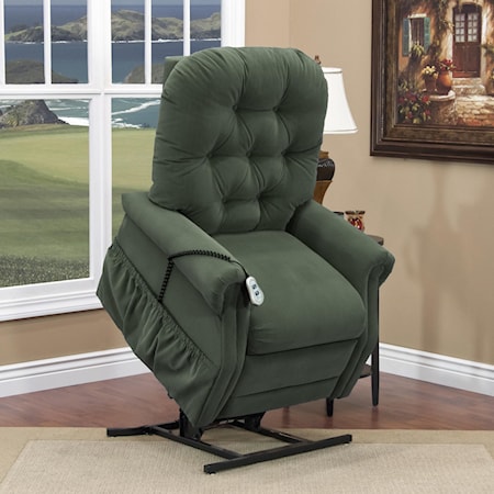 Casual 2-Way Lift Recliner with Tufted Back