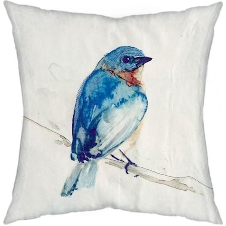 Blue Robin Cushion