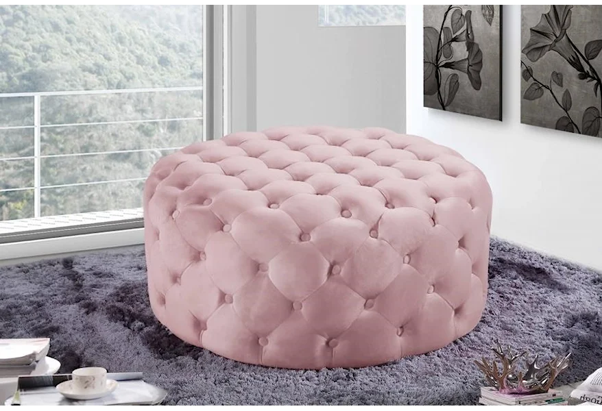 Addison Ottoman by Meridian Furniture at Dream Home Interiors