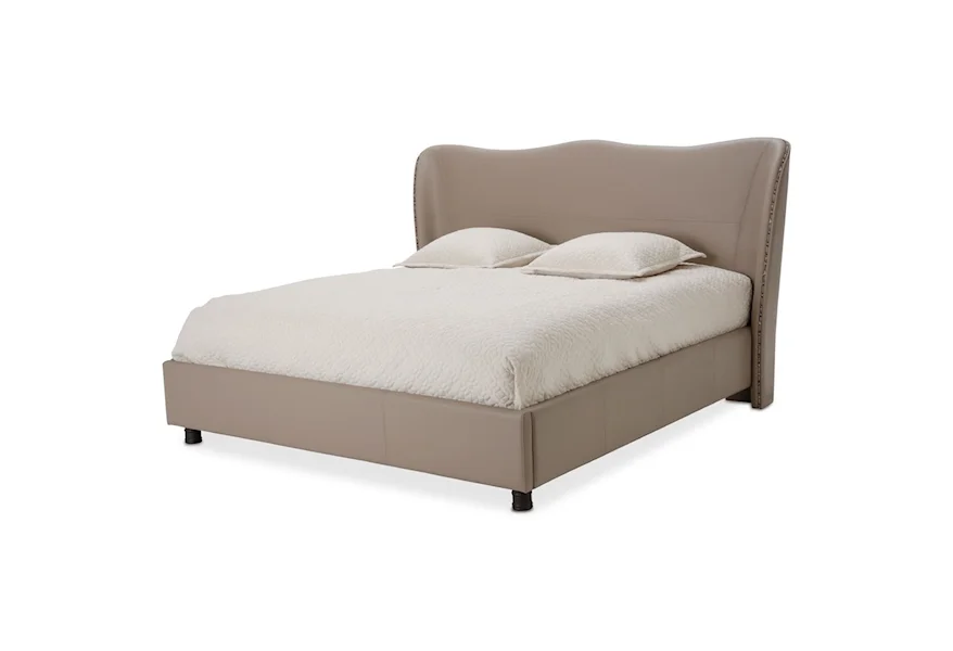 21 Cosmopolitan King Wing Bed by Michael Amini at Jacksonville Furniture Mart