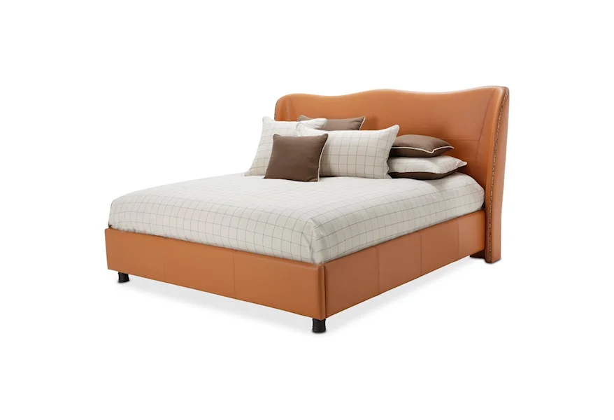 21 Cosmopolitan Queen Wing Bed by Michael Amini at Jacksonville Furniture Mart
