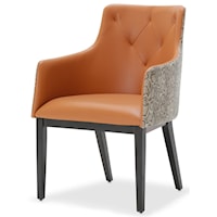Tufted Arm Chair with Faux Python