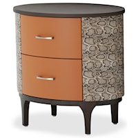 Oval Bachelor's Chest with Faux Python Sides