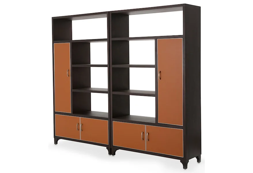21 Cosmopolitan 2-Piece Bookcase Unit by Michael Amini at Jacksonville Furniture Mart