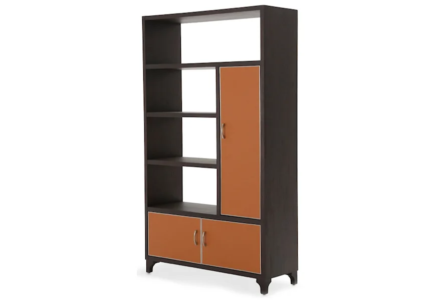 21 Cosmopolitan Right Bookcase w/ Doors by Michael Amini at Jacksonville Furniture Mart