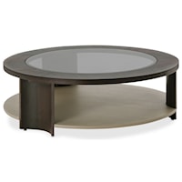 Round Cocktail Table with Glass Top