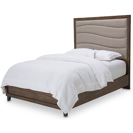 Queen Bed with Upholstered Headboard