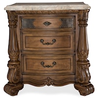 Ornate Nightstand with Traditional Style