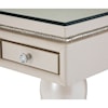Michael Amini Glimmering Heights Writing Desk with Glass Top